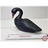Image 3 : SWAN DECOY : Wooden (Consignor Tag ~ Hand Carved & Painted : Black Swan by Pacific Rim Carvers) (Mea