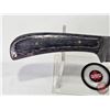 Image 2 : KNIFE : w/Sheath (Consignor Tag ~ Damascus Skinner : Laminate Handle) (Total Length : 9"L)