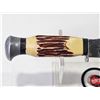 Image 2 : KNIFE : Tramontina w/Leather Sheath (Consignor Tag ~Tramontina Inox Stainless Brasil) (Total Length 