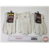 Image 1 : BDG Drivers Ropers Series White Leather Gloves (3 Pairs) (Size XL)