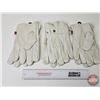 Image 2 : BDG Drivers Ropers Series White Leather Gloves (3 Pairs) (Size XL)
