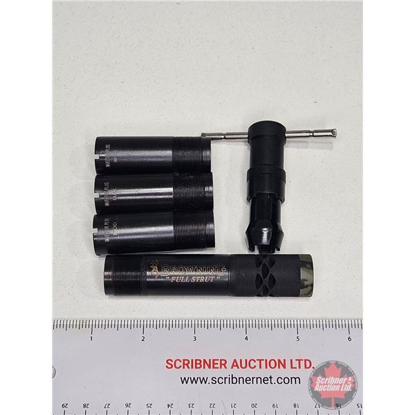 Browning Injector Plus 12ga (3) :  - Full - Imp Cyl - Mod c/w Wrench  & Full Strit Choke Tube