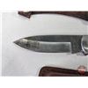 Image 8 : Blue Steel Hunting Knife w/Leather Sheath, Husqvarna Folding Lock Blade Knife w/Leather Sheath & Tri