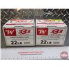 Image 2 : AMMO ~ New Surplus : Winchester 22LR Target & Small Game (36gr Copper Plate Hollow Point) (2 Boxes o