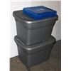 Image 1 : TWO STERILITE 68L TOTES WITH LIDS