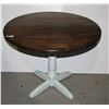 Image 2 : ROUND WOOD TABLE, TOP FOLDS DOWN