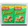 Image 1 : TWO CHRISTIE TOPPABLES CRACKERS FAMILY SIZE