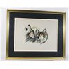 Image 1 : HAND MADE WOLF ARTWORK. FRAMED AND MATTED
