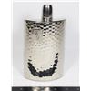 Image 1 : TIN LINED, SILVER COLOR HIP FLASK - 10 OZ. MADE IN