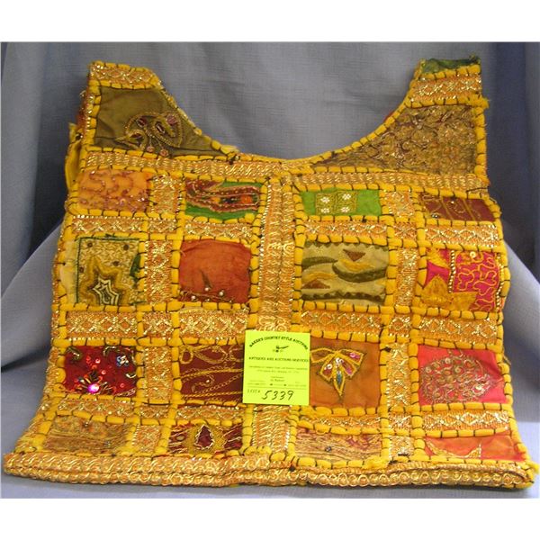 Vintage decorated carryall bag