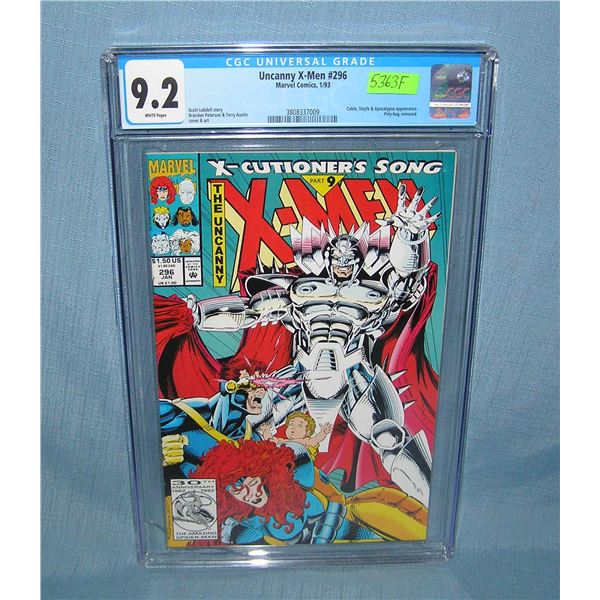 Uncanny Xmen graded 9.2 number 296 comic book X-cutioner's song issue