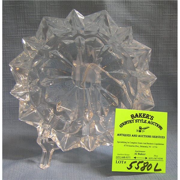 Vintage heavy crystal ashtray