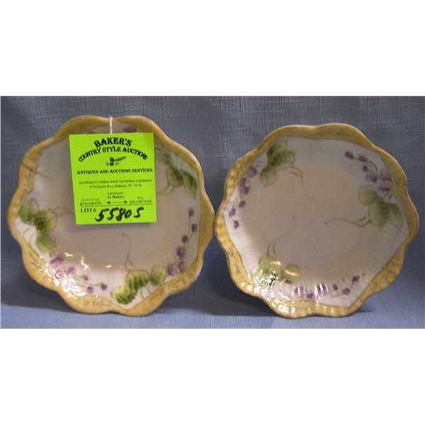 Pair of hand painted Japanese import bowls