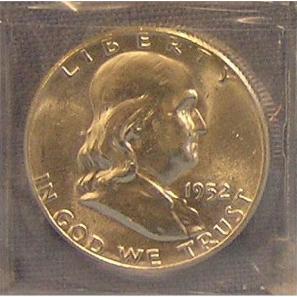 All silver Benjamin Franklin Half dollar coin