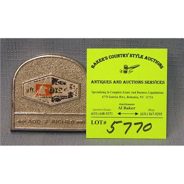 Vintage six foot retractable tape measure