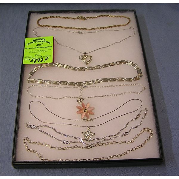 Group of costume jewelry necklaces