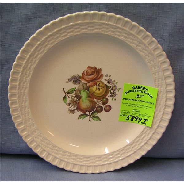 Early fruit decorated serving plate by Royal Copeland