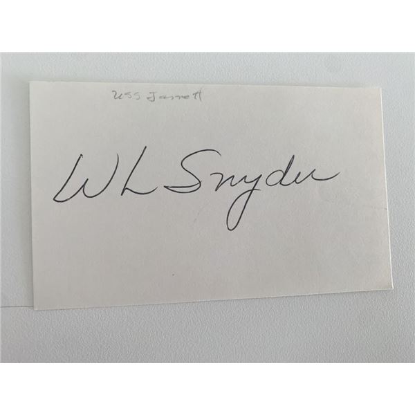 WL Snyder original signature
