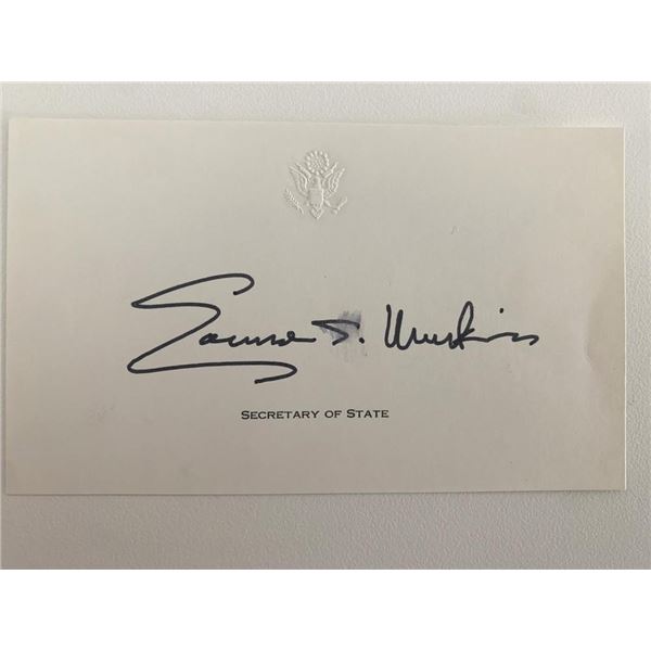 Politician Edmund Muskie original signature
