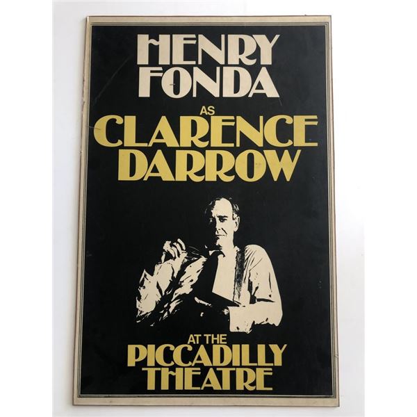 Henry Fonda Clarence Darrow Piccadilly Theatre, London 1975 Advertising Flyer
