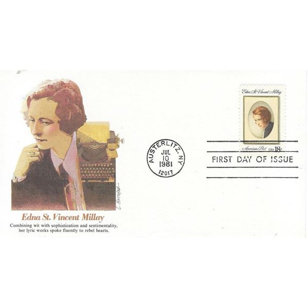 Edna St. Vincent Millay FDC