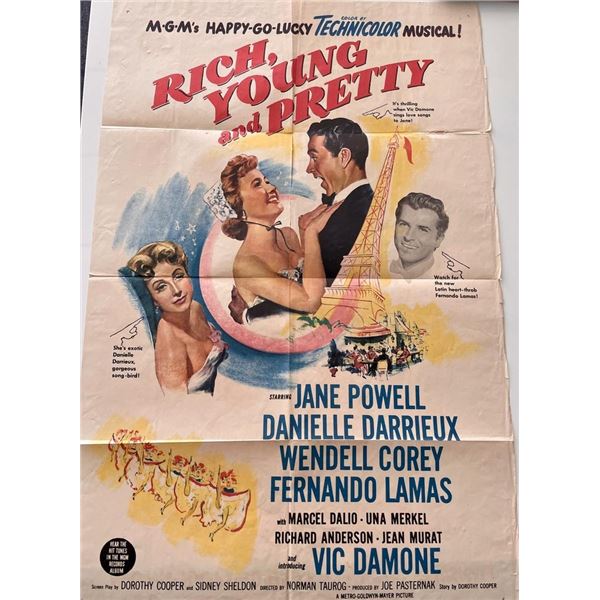 Rich, Young and Pretty 1951 vintage movie poster