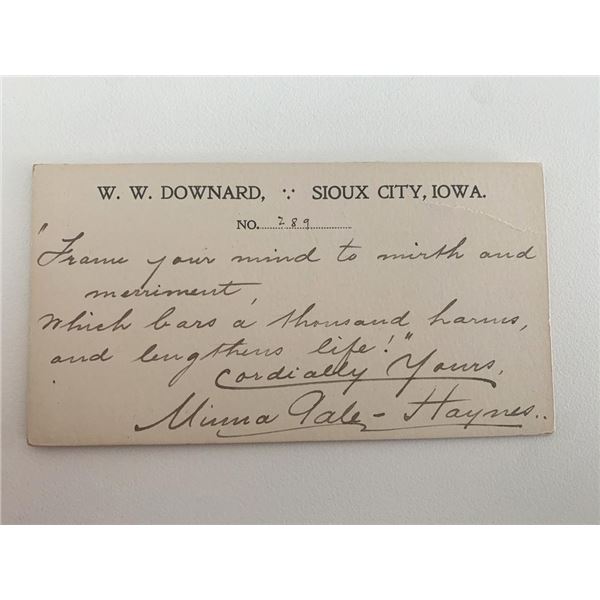 Minna Gale-Haynes original signature