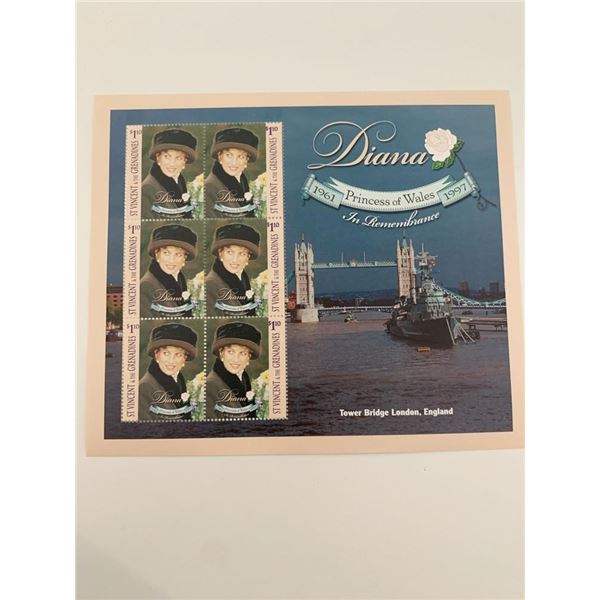 Diana Princess of Wales commemorative stamp set