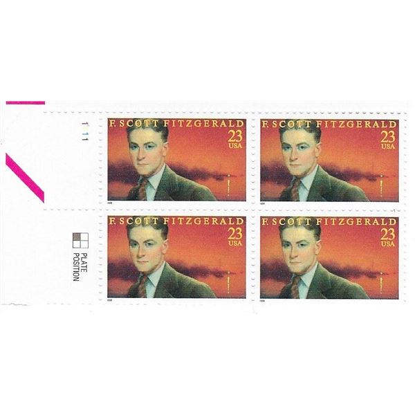 F. Scott Fitzgerald Great Gatsby stamps plate block