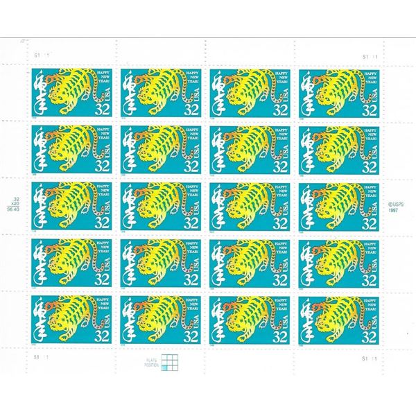 Lunar New Year - Year of The Tiger USA Stamp Sheet