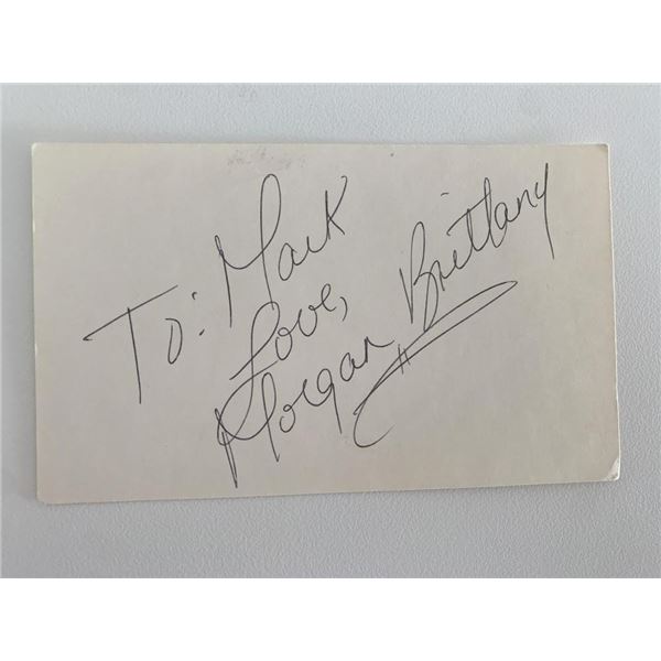 Dallas TV show star Morgan Brittany original signature