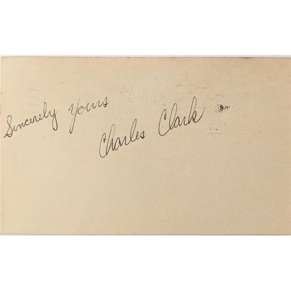 Charles Clark autograph