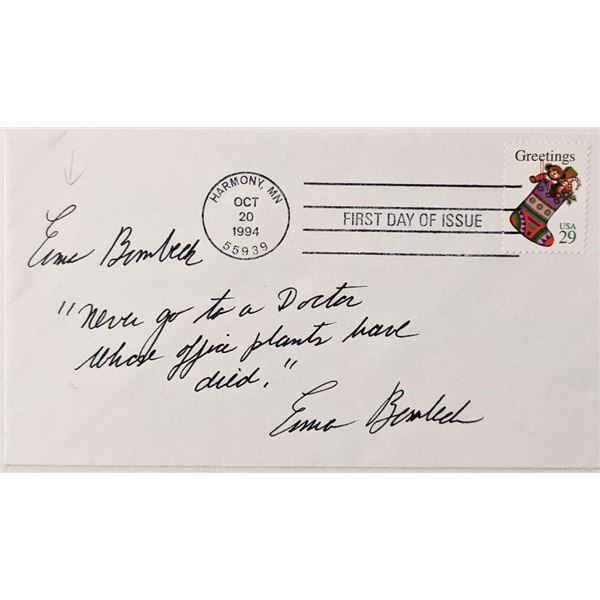 Author Erma Bombeck signed first day cover