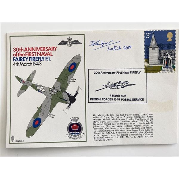 WWII 30th Anniversary First Naval Fairey Firefly  Signed Commemorative Cover