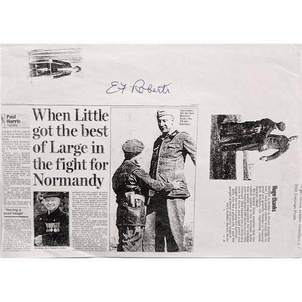 WW2 military E.F. Roberts signed newsletter