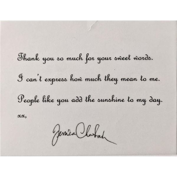 Jessica Claytah signed note