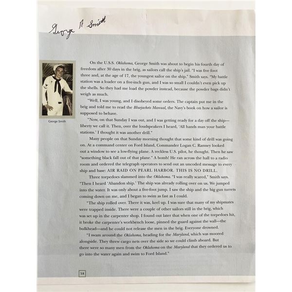 WWII George Smith Signed Magazine Page