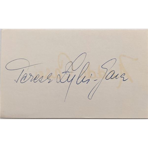 Opera singer Teresa Zylis-Gara original signature