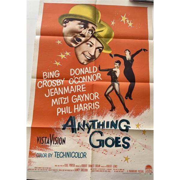 Anything Goes 1956 vintage movie poster