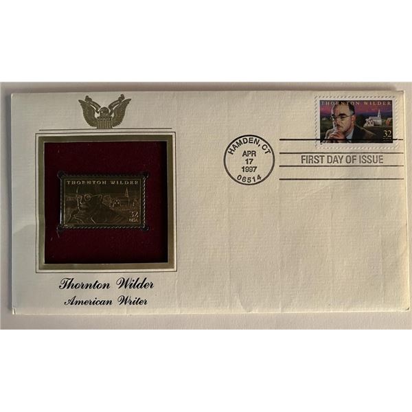 Thornton Wilder gold stamp replica FDC