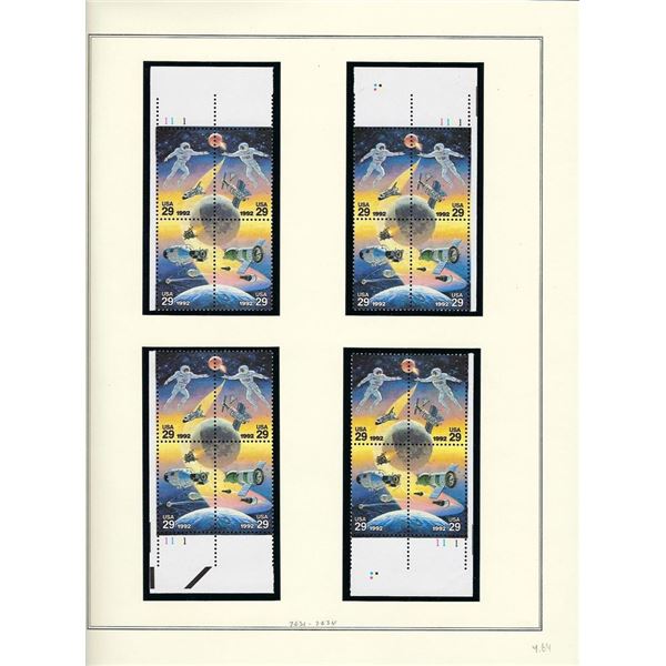 Space stamps collector's sheet