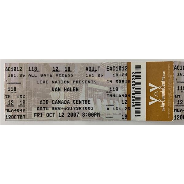 Van Halen concert tickets Air Canada Centre Oct. 12, 2007