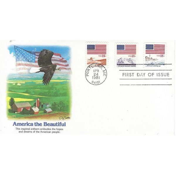 America the Beautiful Eagle FDC