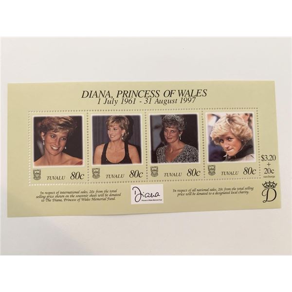 Tuvalu Diana Princess of Wales commemorative stamp set