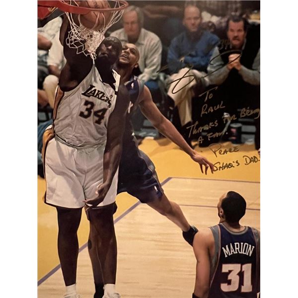 Shaquille O'Neal facsimile signed photol