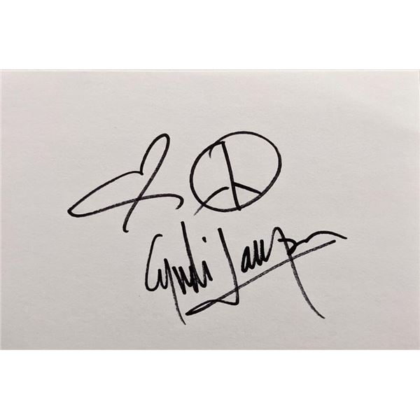 Cyndi Lauper original signature