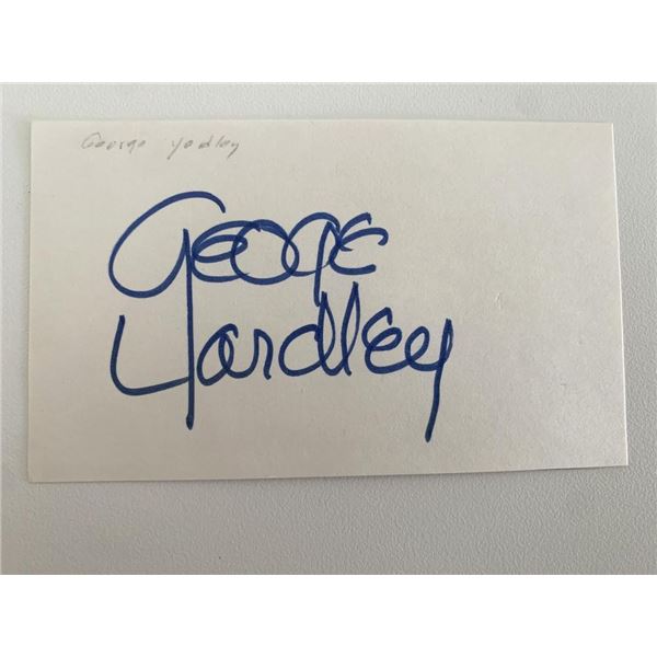 George Yardley original signature