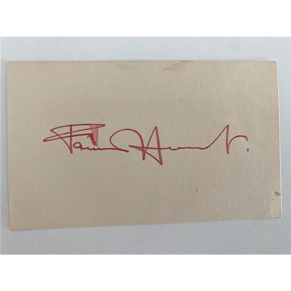 Paul Hunt Jr original signature
