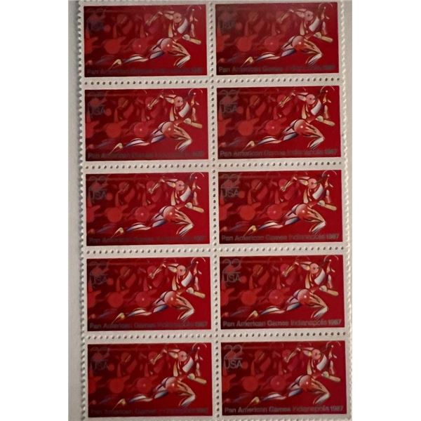 Pan American Games stamp sheet