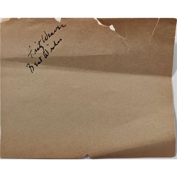 Fritz Weaver original signature